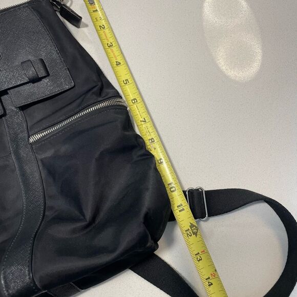 Henri Bendel Black Jetsetter Nylon Convertible Tote Bag Silver Hardware Handbag main image 4